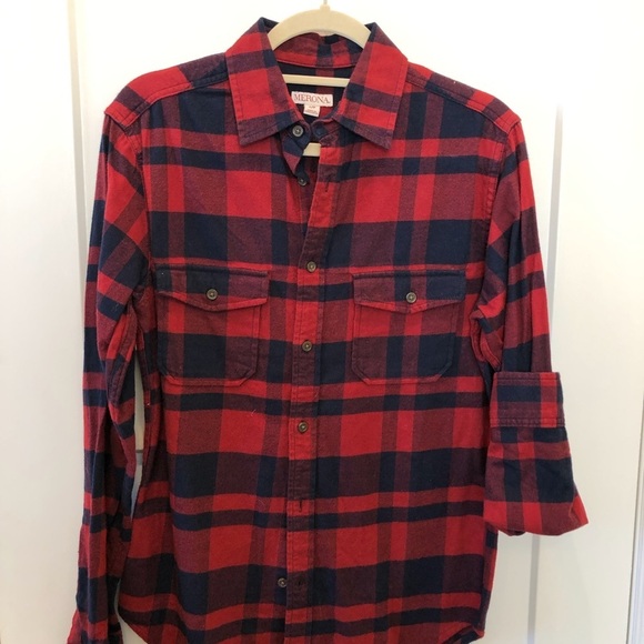 Merona Plaid Flannel Long Sleeve Button Down - Picture 1 of 3